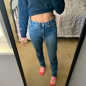 Dark Wash American Eagle Mom Jeans